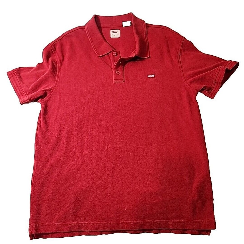 VINTAGE‎ Levis Red Polo shirt Mens Medium